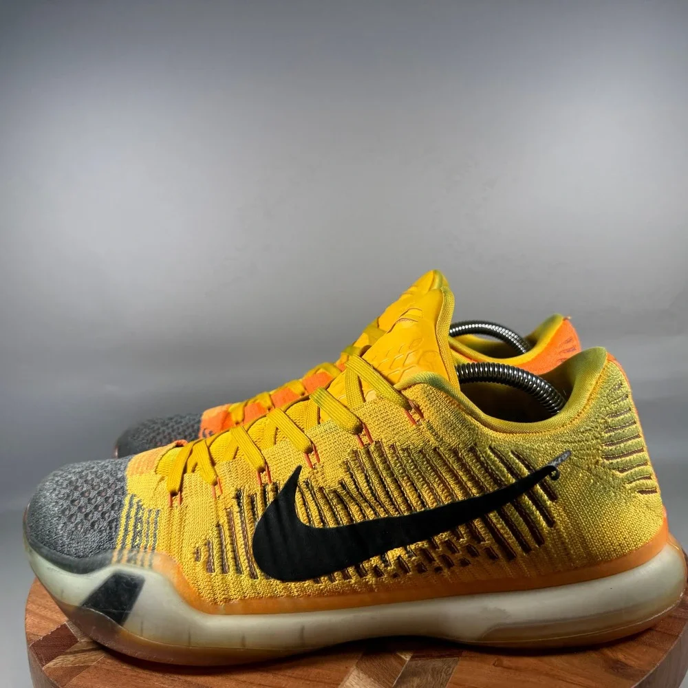 Nike Kobe 10 Elite Low Chester Total Orange Black 747212-818 Mens Size 12